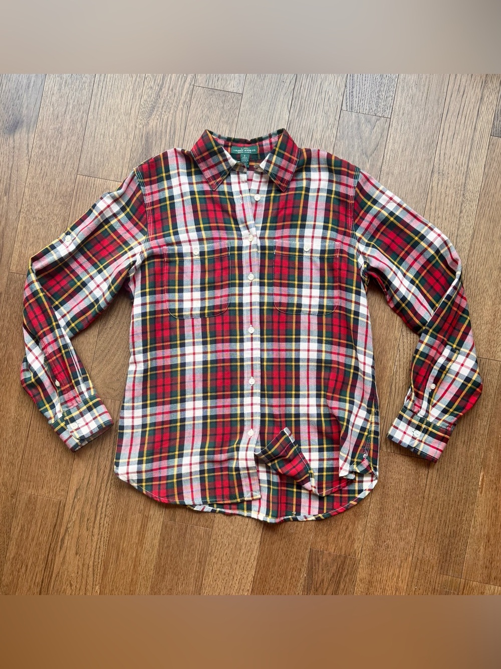Lauren Ralph Lauren Red Plaid Button-Down Shirt